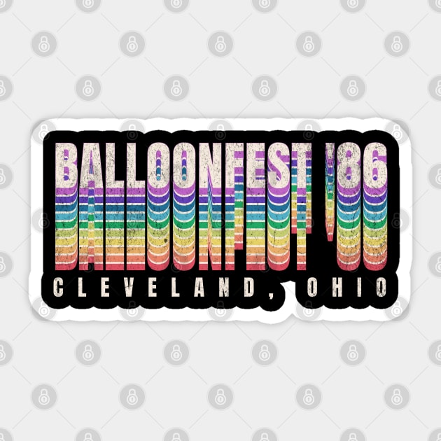 Balloonfest 1986 Cleveland Retro 80s Vintage Sticker by Yesteeyear